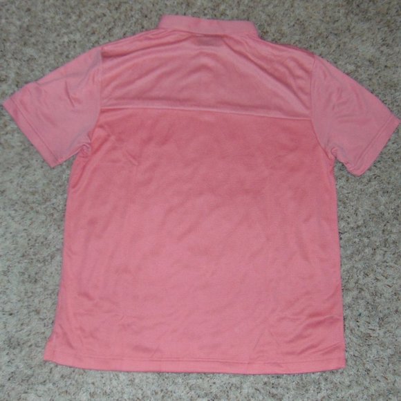 Mens Golf Polo Shirt Grand Slam Pink Coral XL Short Sleeve Dri-Flo 1 Pkt Collar - Picture 5 of 5